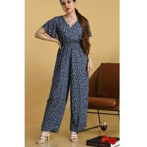 Holebrook Sweden Navy Belted Jumpsuit Size S